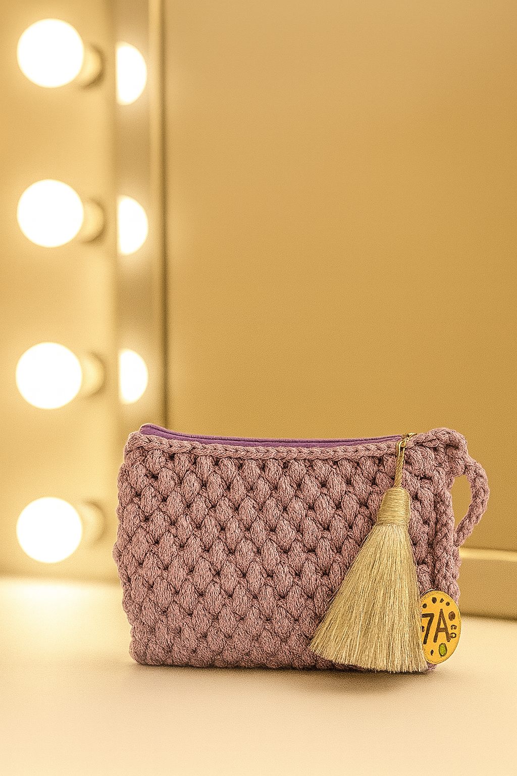 Pochette Lurex con nappa