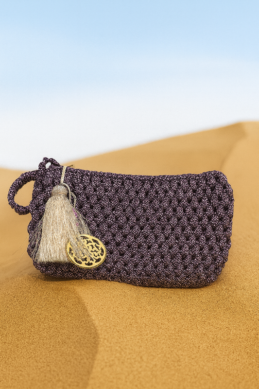 Pochette Lurex con nappa